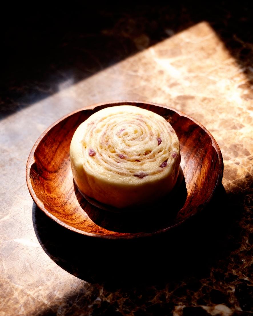 🪷奶香紫薯千层卷馒头〔42.37%｜51.52%〕的做法