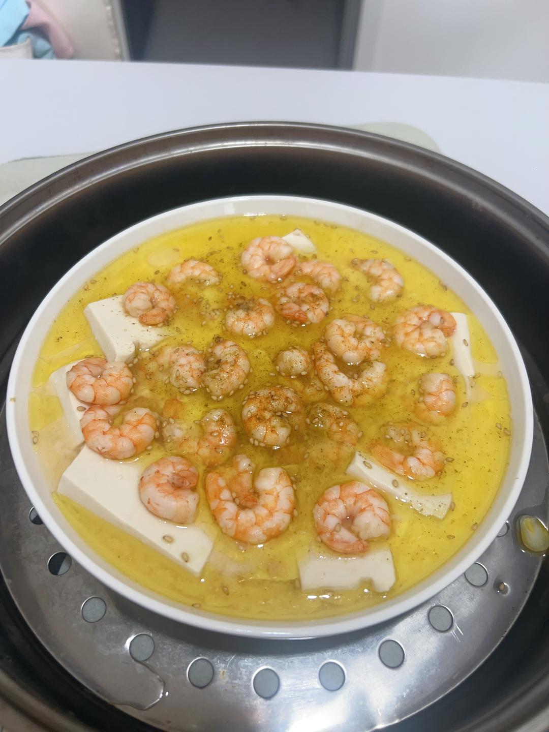 蒸出来的美味 不炒不煎 孩子长高家常菜谱 虾仁🍤豆腐炖蛋 营养又美味