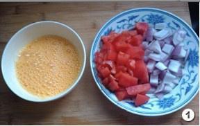 番茄洋葱炒蛋的做法 步骤1
