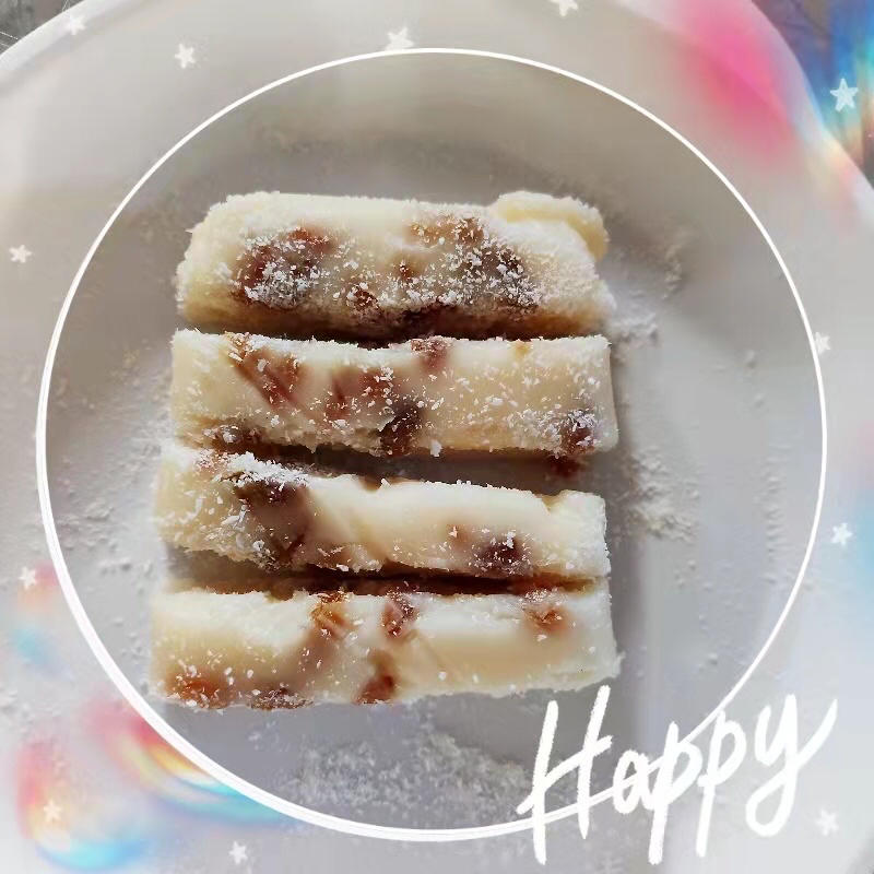 奶香浓郁❗️酸酸甜甜蔓越莓椰蓉糯米糕❗️