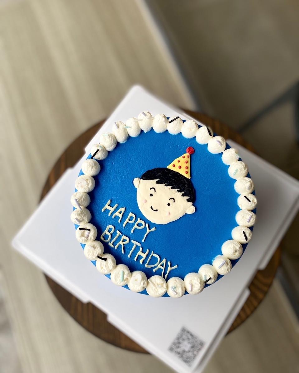 手绘风蛋糕奶油霜