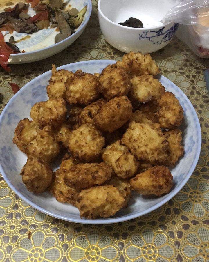 在家也能做大菜之3~“干炸丸子”