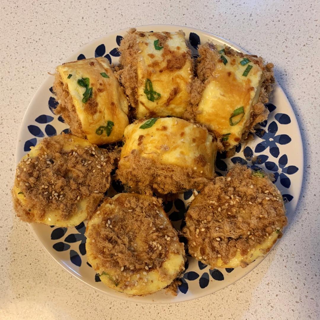 香葱肉松蛋糕卷（这是一个步骤超级详细的视频菜谱）