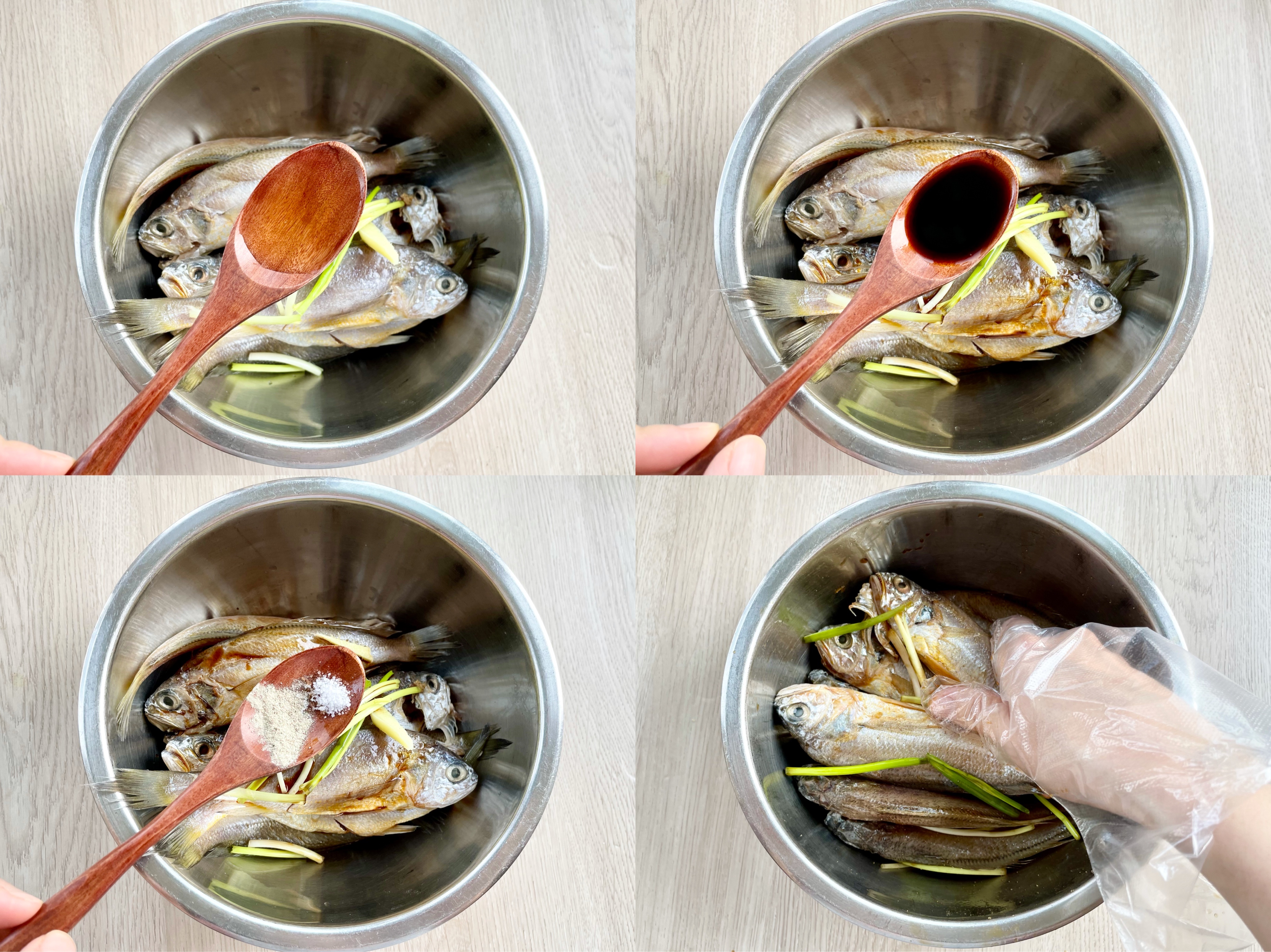 空气炸锅版香酥小黄花鱼，少油更健康，外焦里嫩还解馋的做法 步骤3