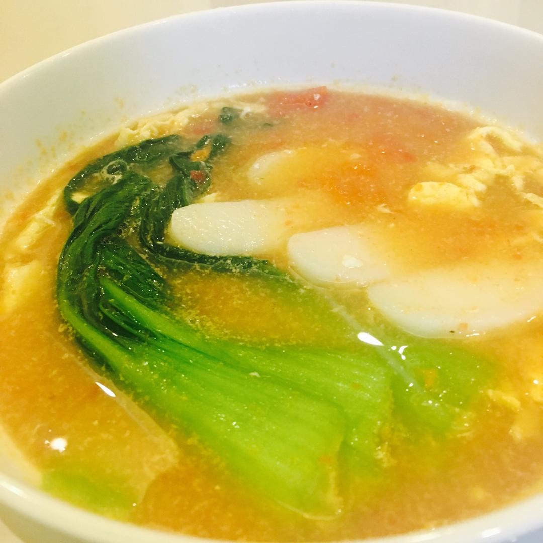 番茄鸡蛋汤年糕