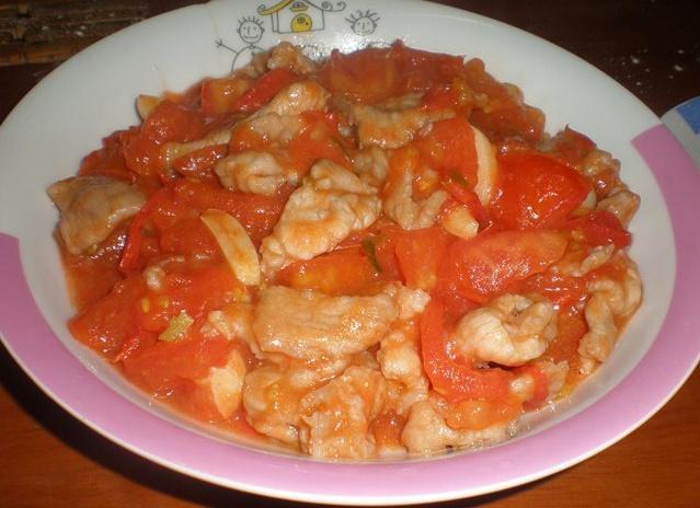 西红柿炒肉片的做法