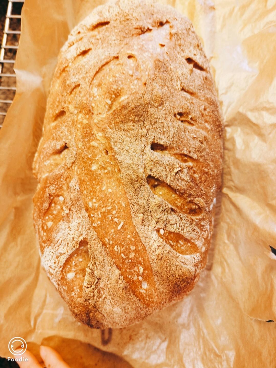 无糖无油的全麦欧包