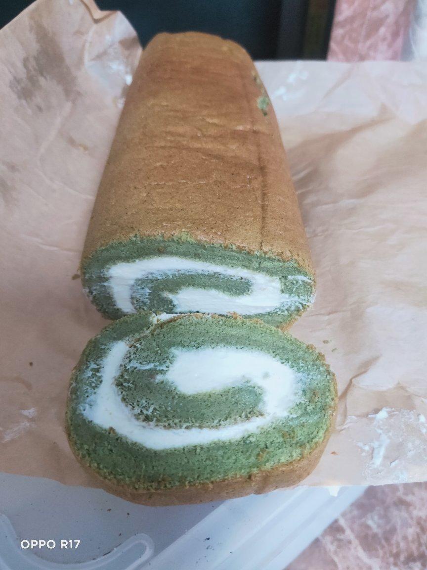 完美抹茶蜜豆蛋糕卷