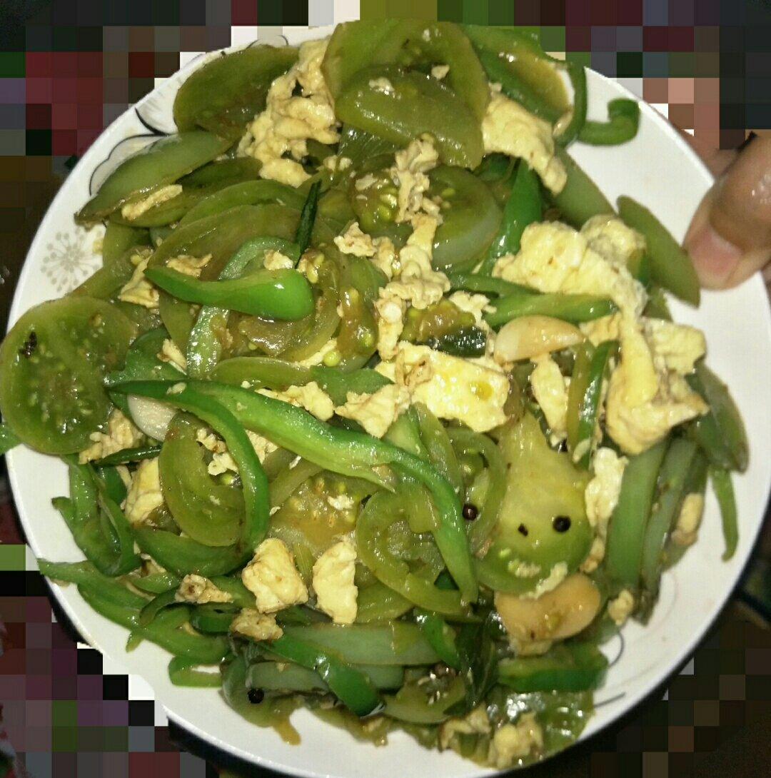 青番茄炒鸡蛋