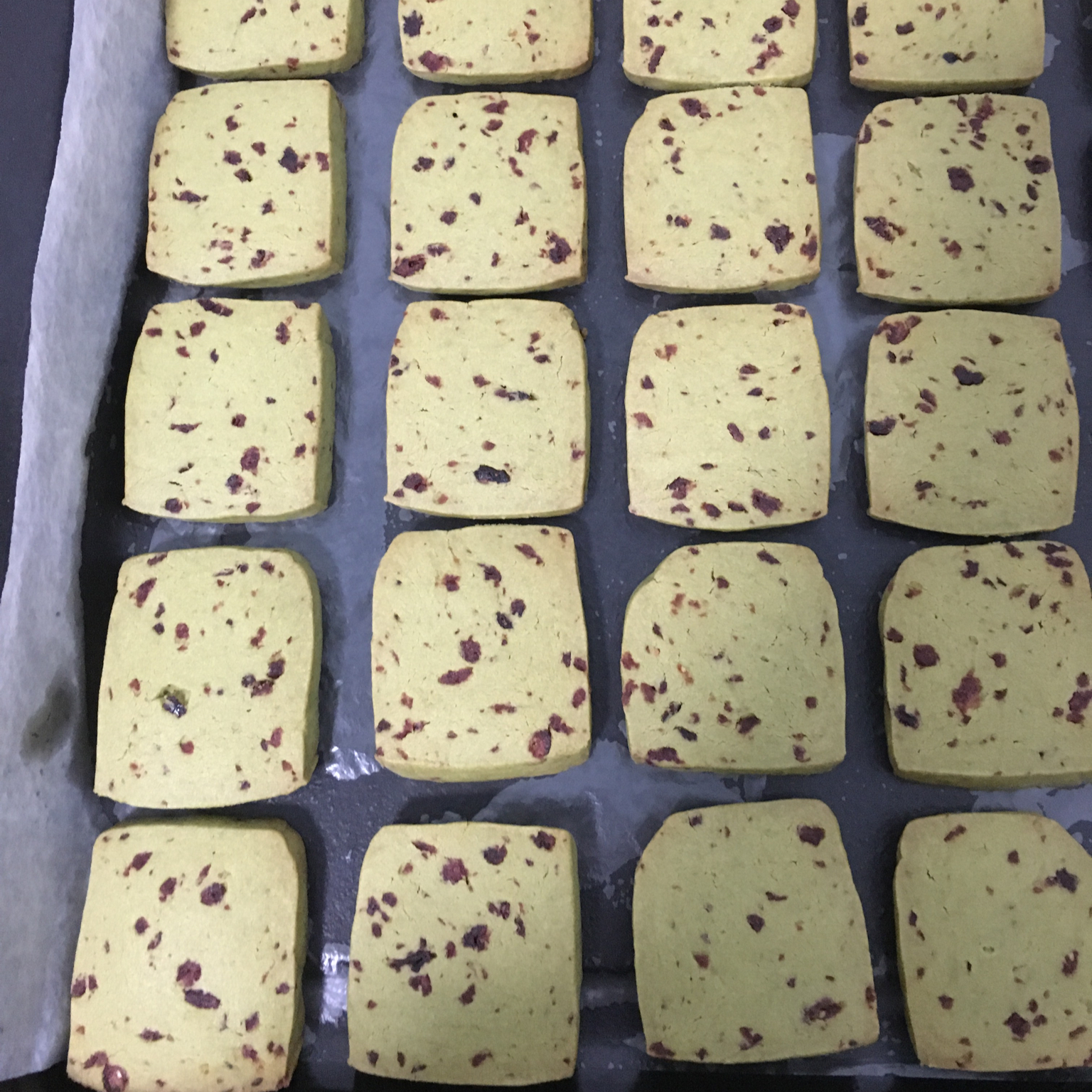 抹茶蔓越莓饼干