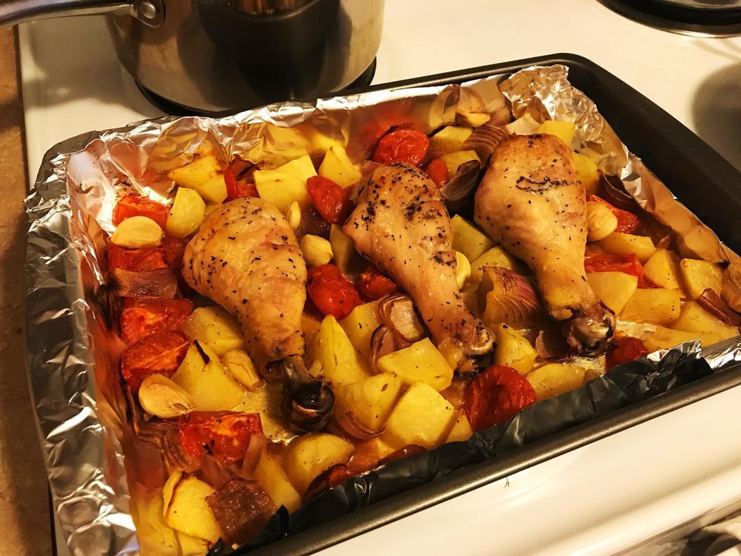 脆皮罗勒烤鸡腿