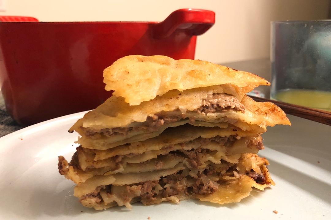 【千层牛肉饼】