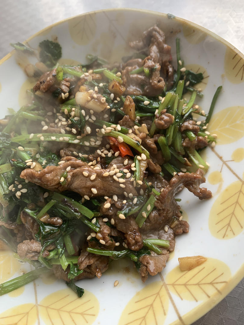 🔥嫩滑爽口的香菜炒牛肉🐂