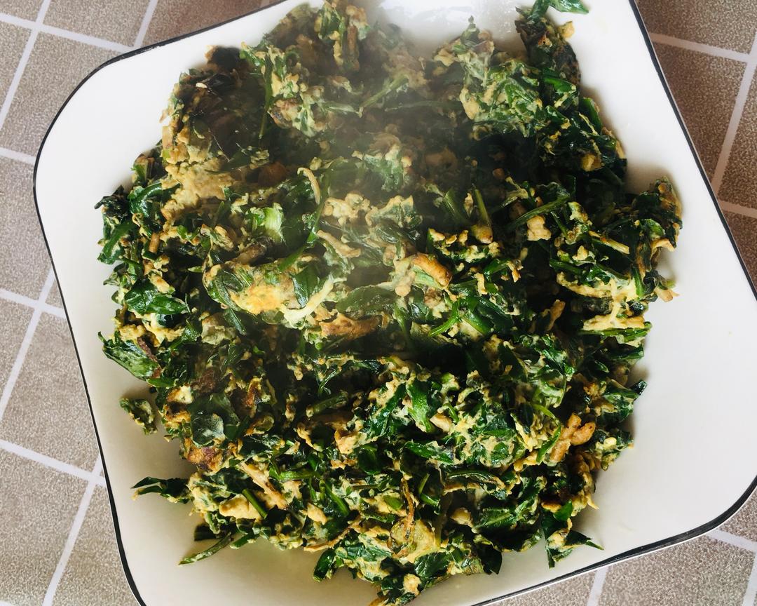 苦菜炒鸡蛋的做法