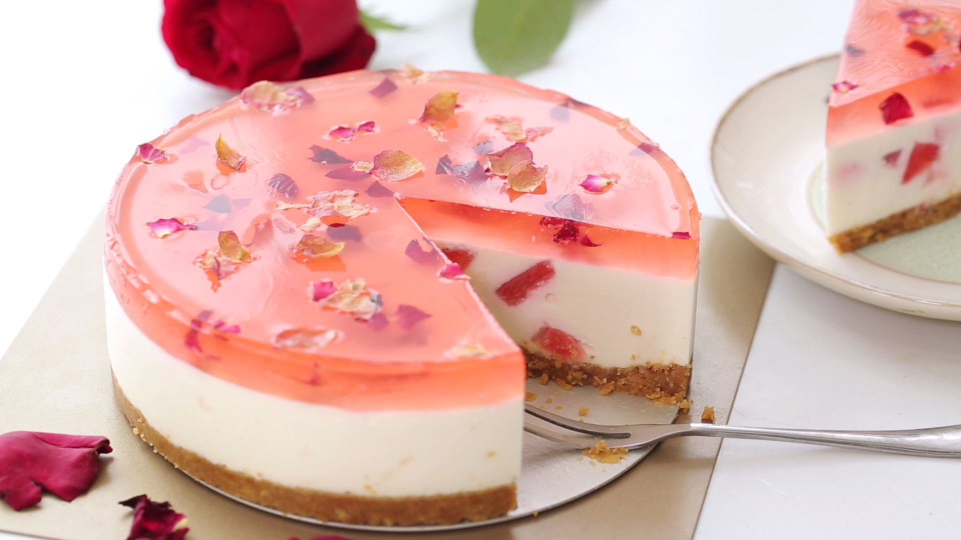 玫瑰芝士蛋糕的做法