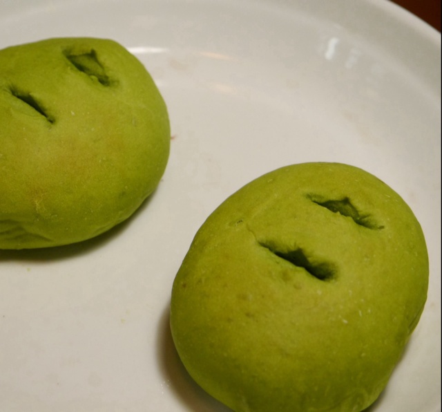 抹茶豆沙小面包（无油脂）