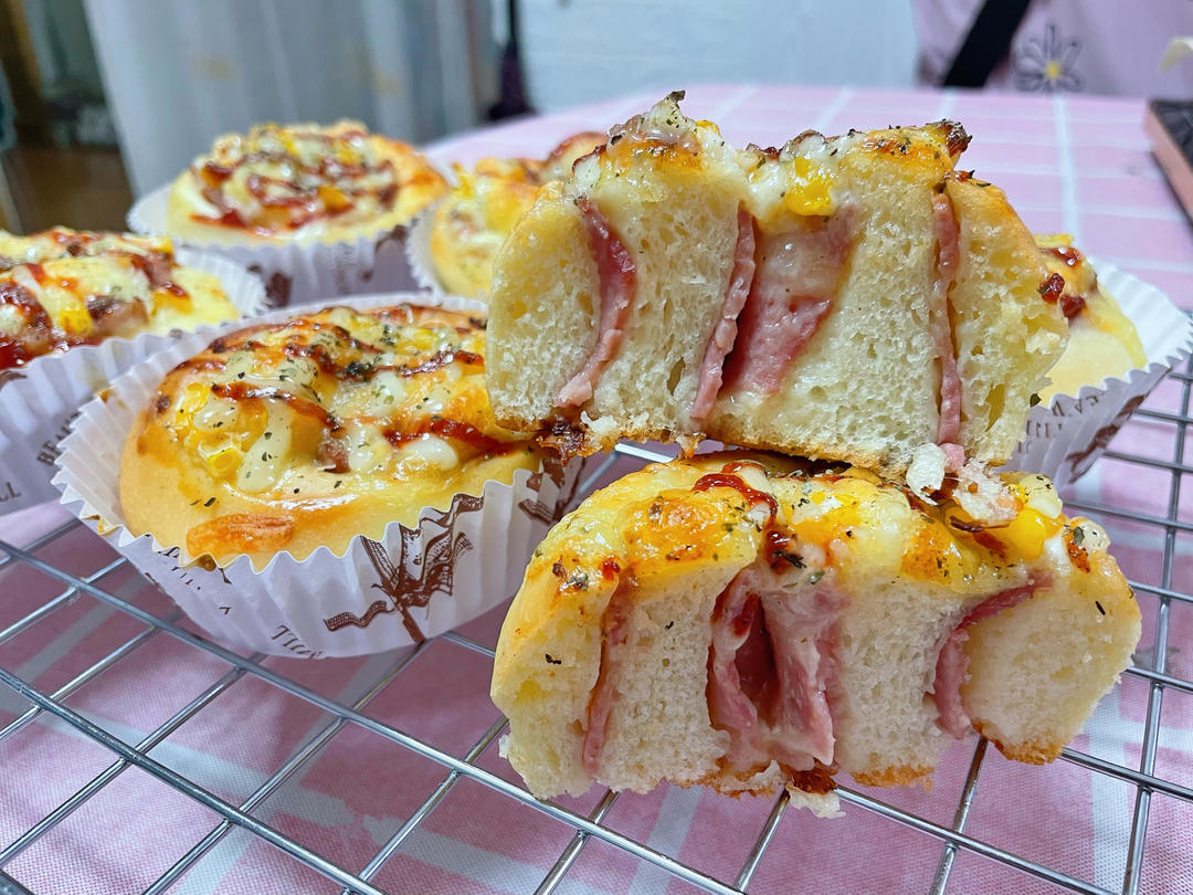 🍕披萨面包卷｜一次发酵｜方便快手