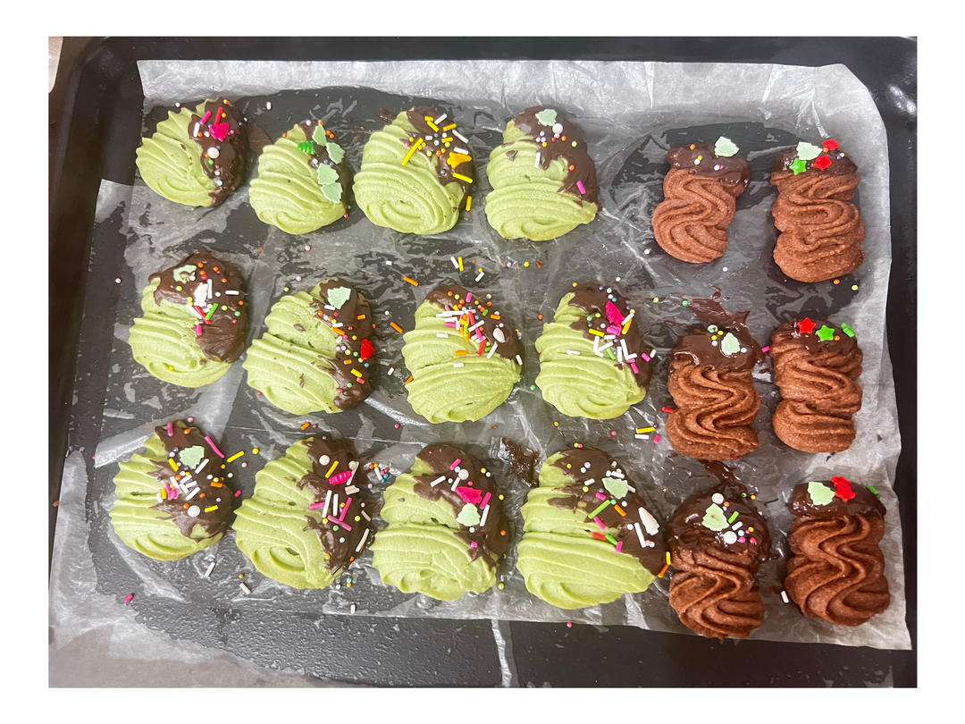 圣诞主题挤花曲奇