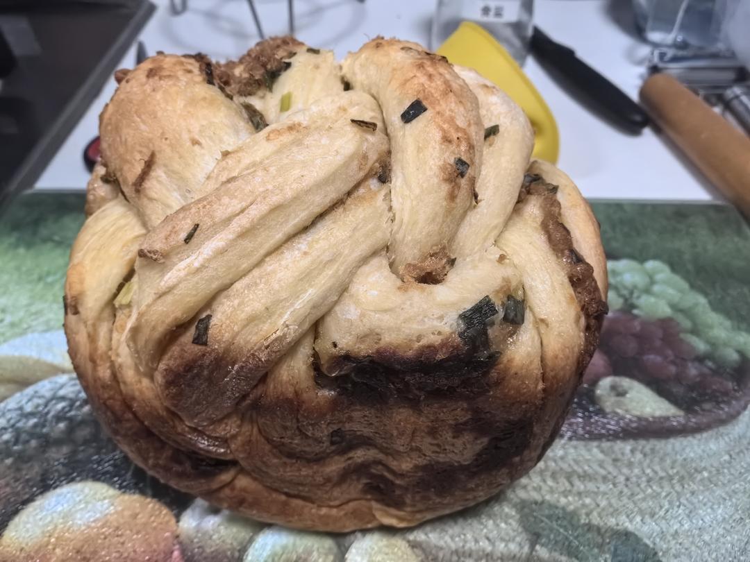 面包机做香葱肉松吐司