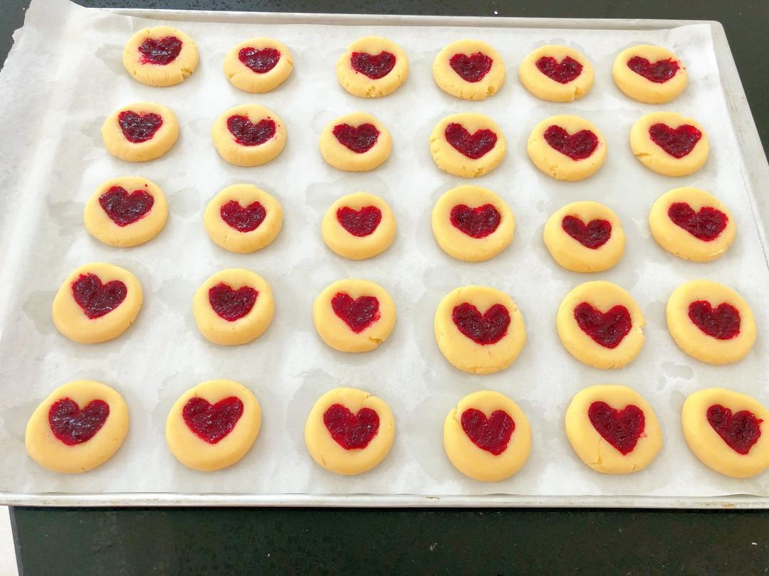 ❤️简单无需磨具｜快手0失败｜草莓果酱爱心曲奇｜做个饼干都是爱你的形状