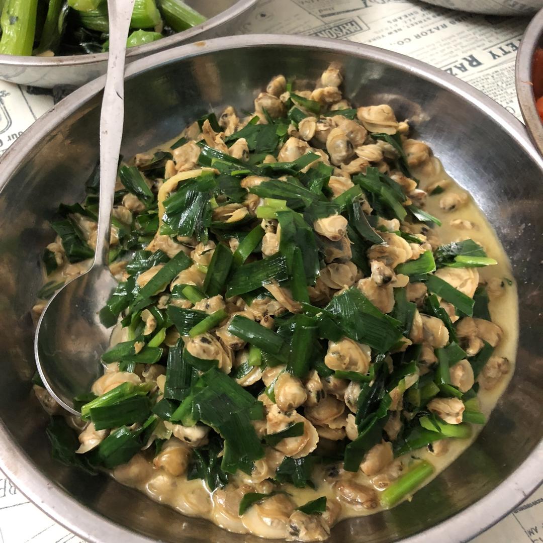 XO酱炒韭菜蚬肉
