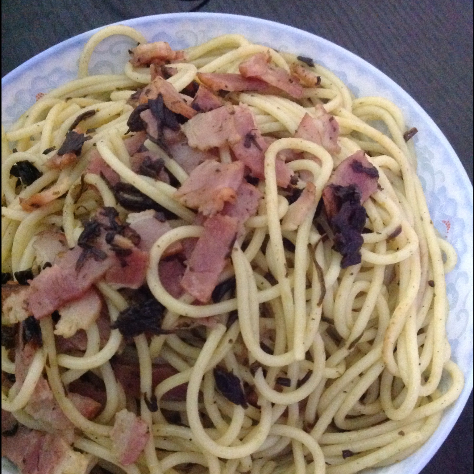 可能是最好吃系列--橄榄菜培根意面