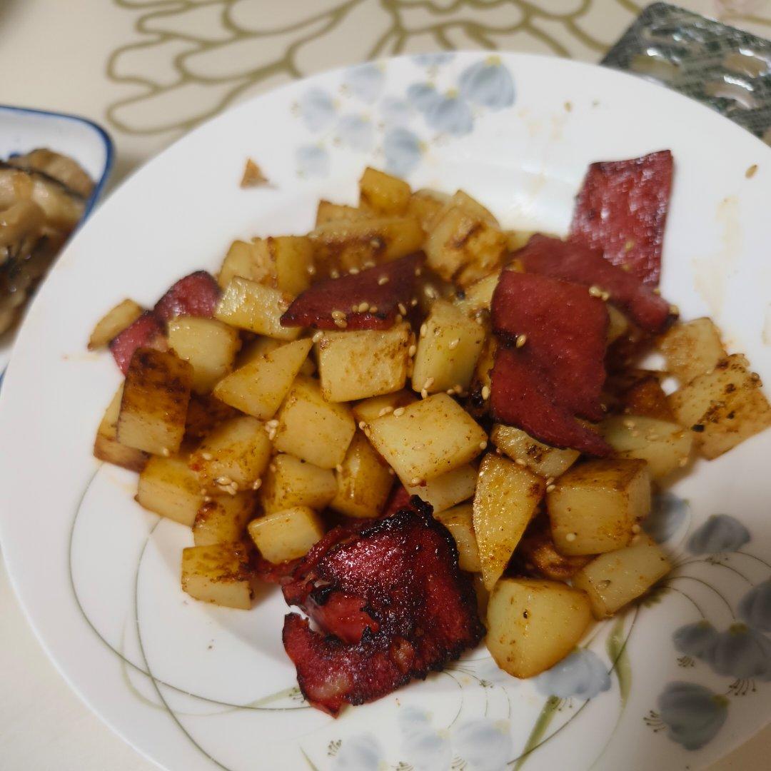 新奥尔良味土豆火腿丁