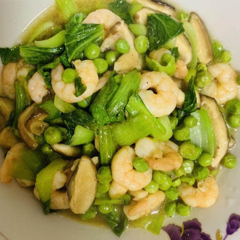 虾仁香菇炒油菜