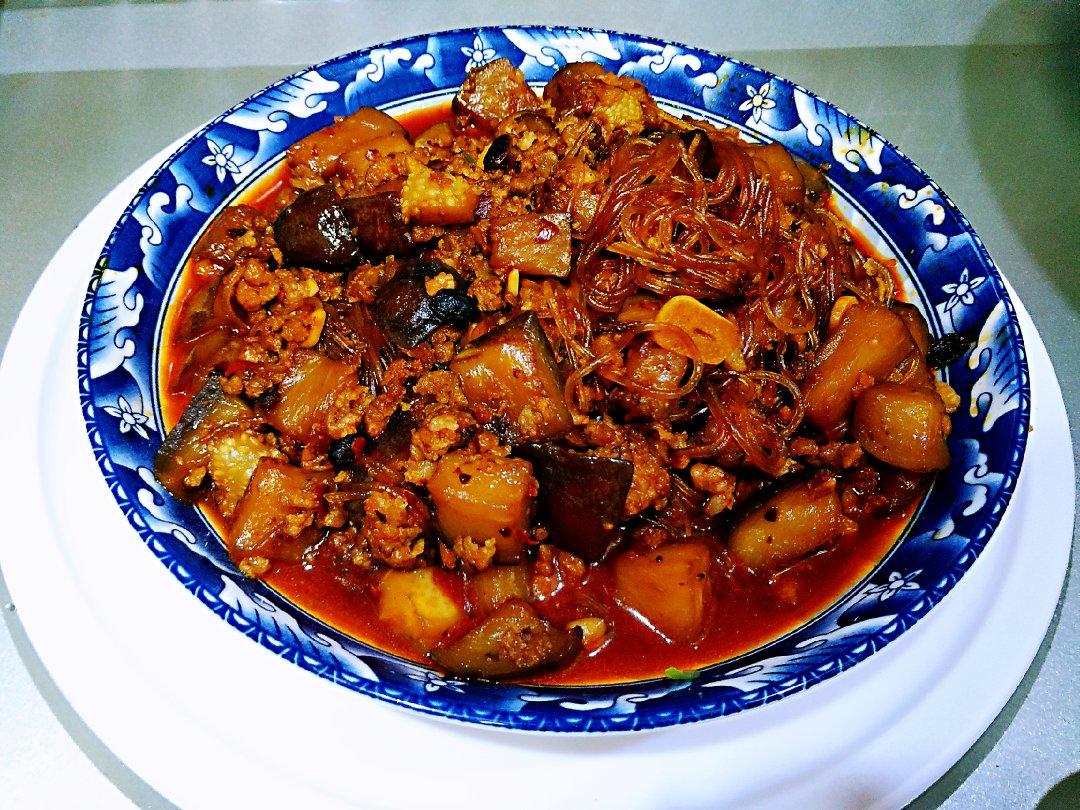肉末茄子粉丝煲