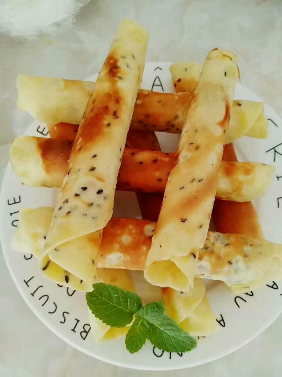 芝麻香酥蛋卷（视频食谱）