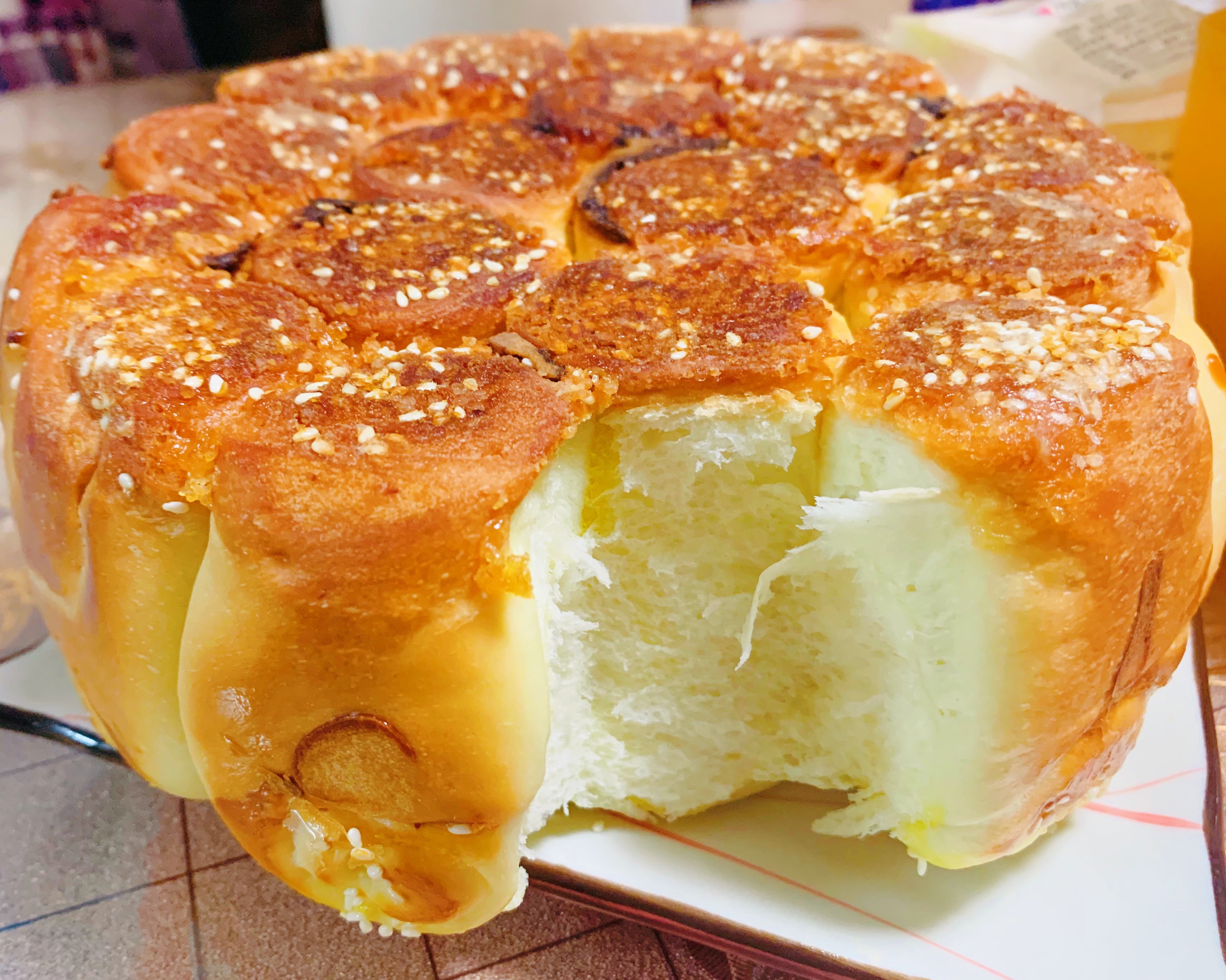 电饭锅版蜂蜜脆底小面包（普通中筋面粉，无需厨房秤）的做法