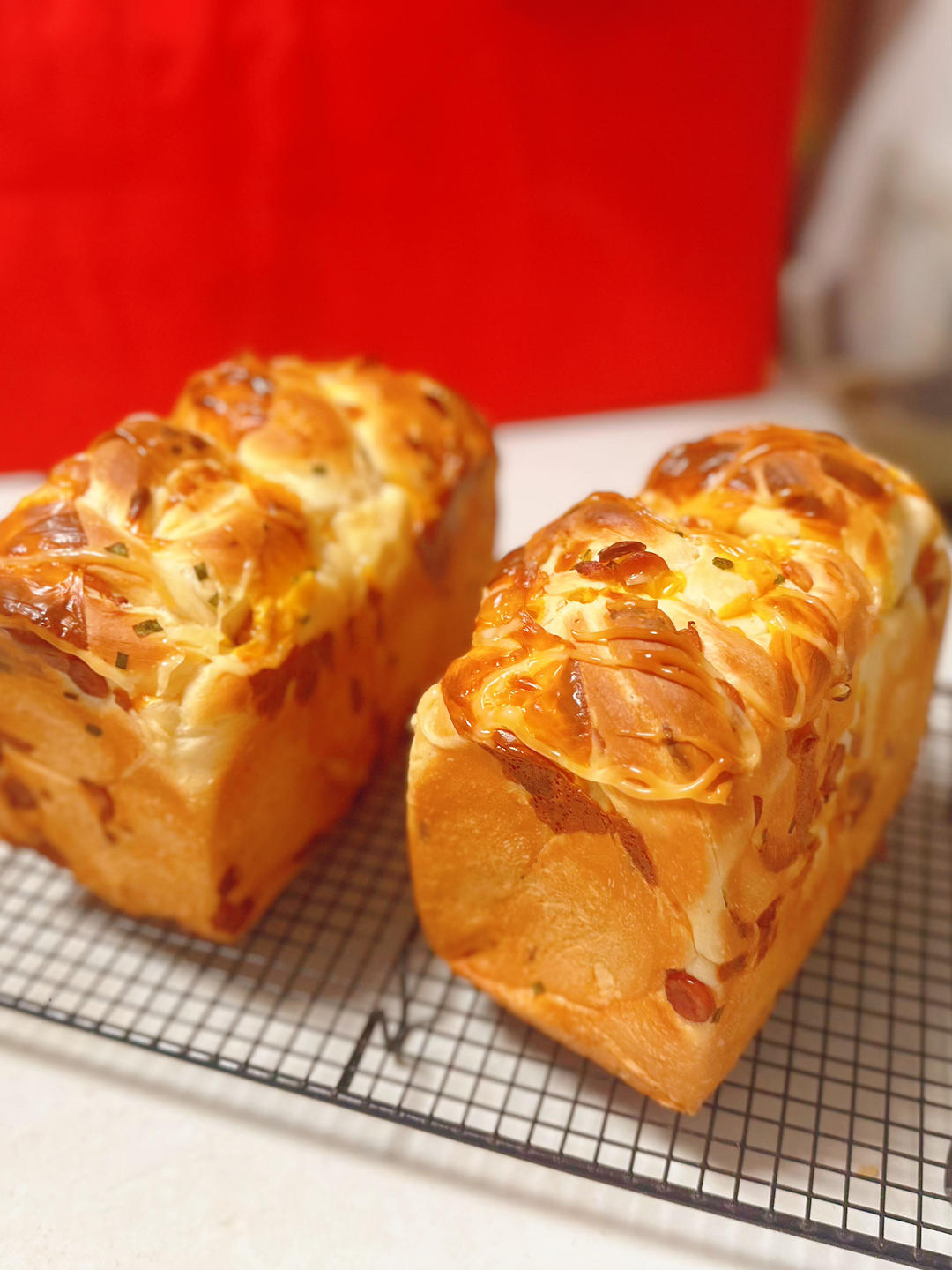 料多多香葱培根芝士吐司