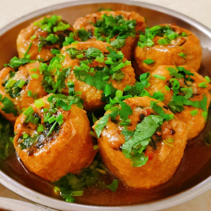 油豆泡塞肉 阿大猫做的油豆泡塞肉赞 油豆腐,肉馅,香菇,胡萝卜,豆腐