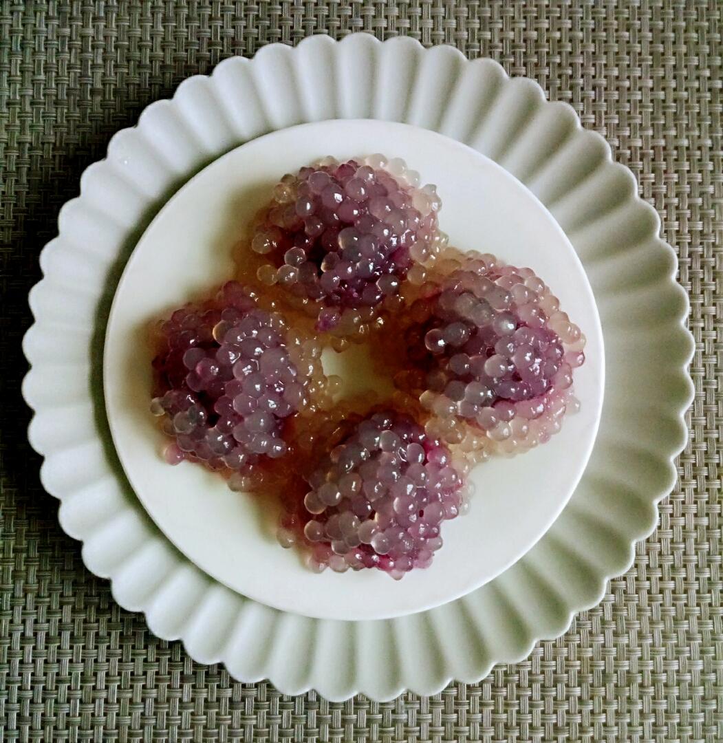 水晶紫薯糯米球