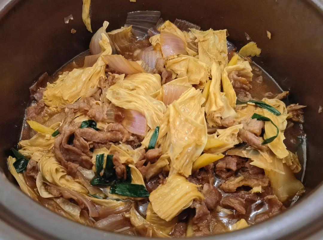 强强联手的腐竹焖牛肉