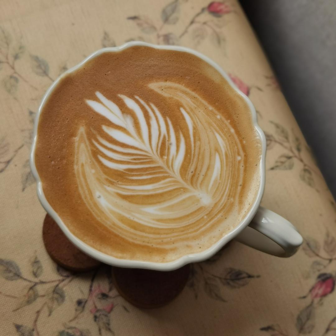 拿铁拉花（基本树叶图案）