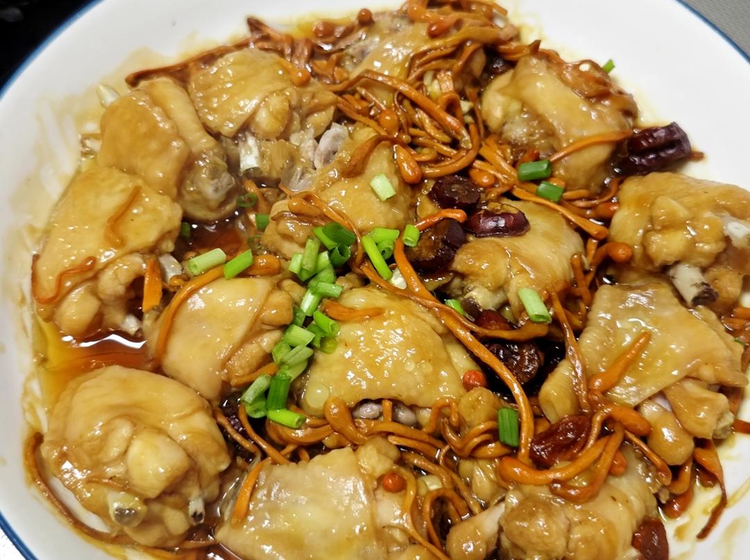 虫草花蒸鸡翅——村驴版（自用）