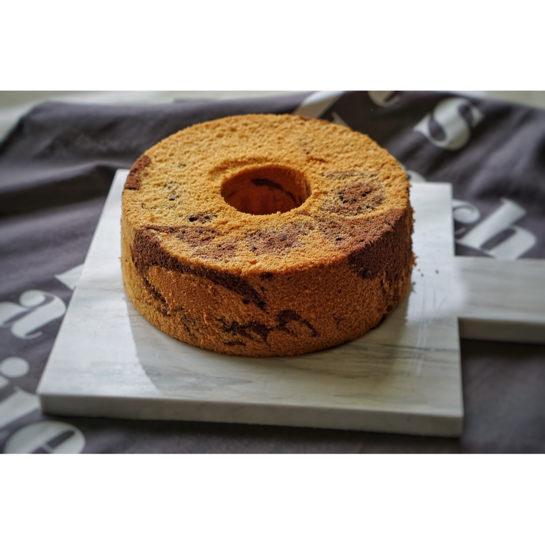 双色拉花戚风蛋糕