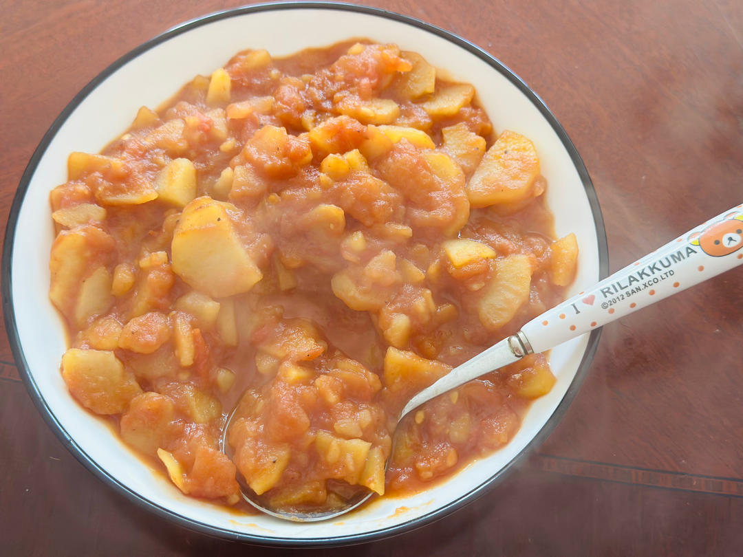 土豆炒蕃茄 出奇不意的美味