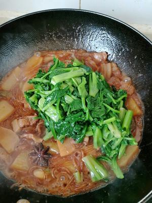 好吃的菠菜粉条肉的做法 步骤9