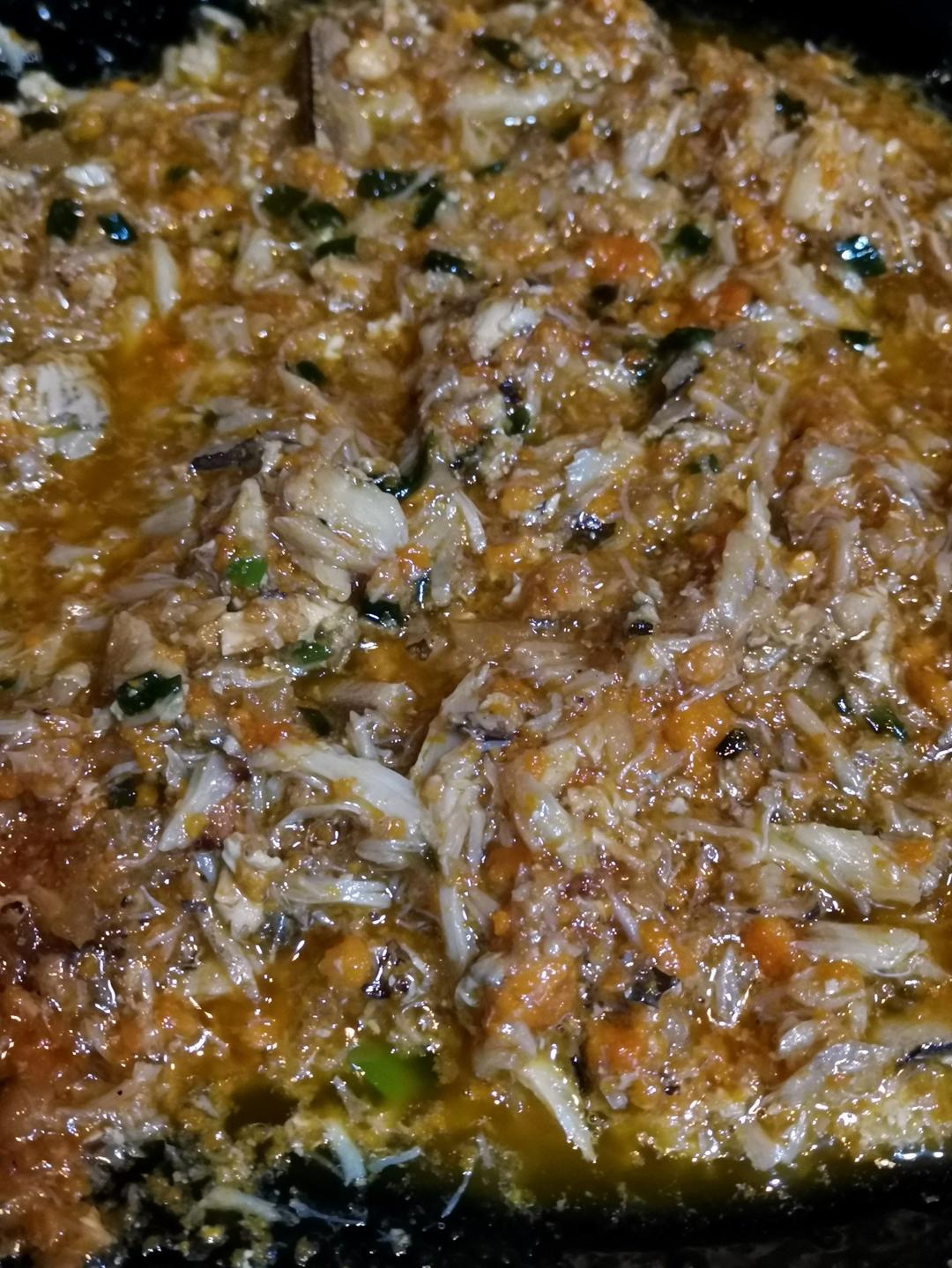 蟹黄面，秒杀一切饭店的自制爆多蟹黄酱！