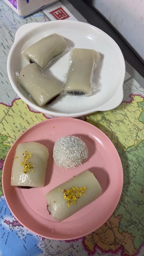 十分钟搞定超正宗的桂花条头糕，零失败！过夜不变硬，豆沙糯米卷