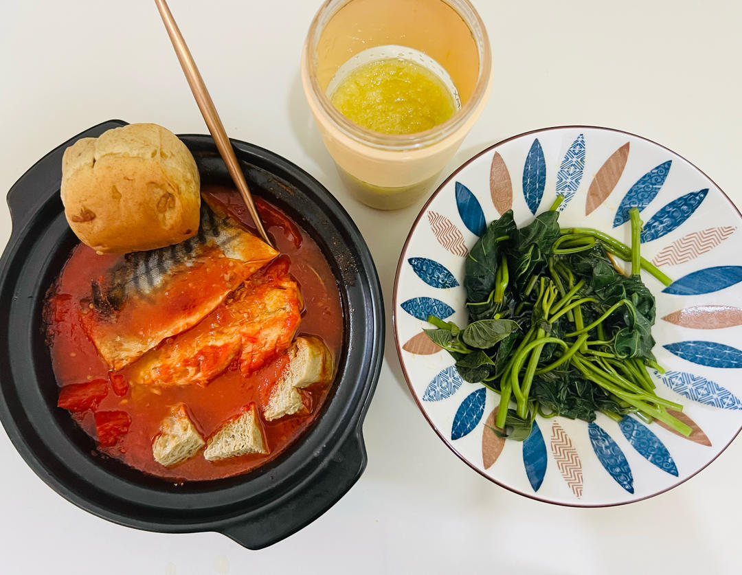 番茄🍅炖青花鱼