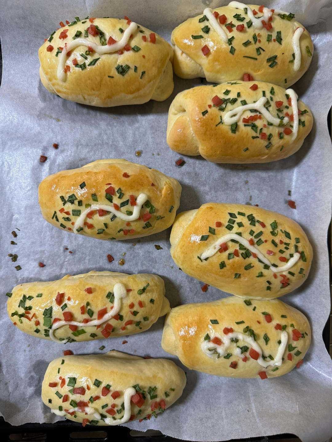 香葱火腿肉松面包