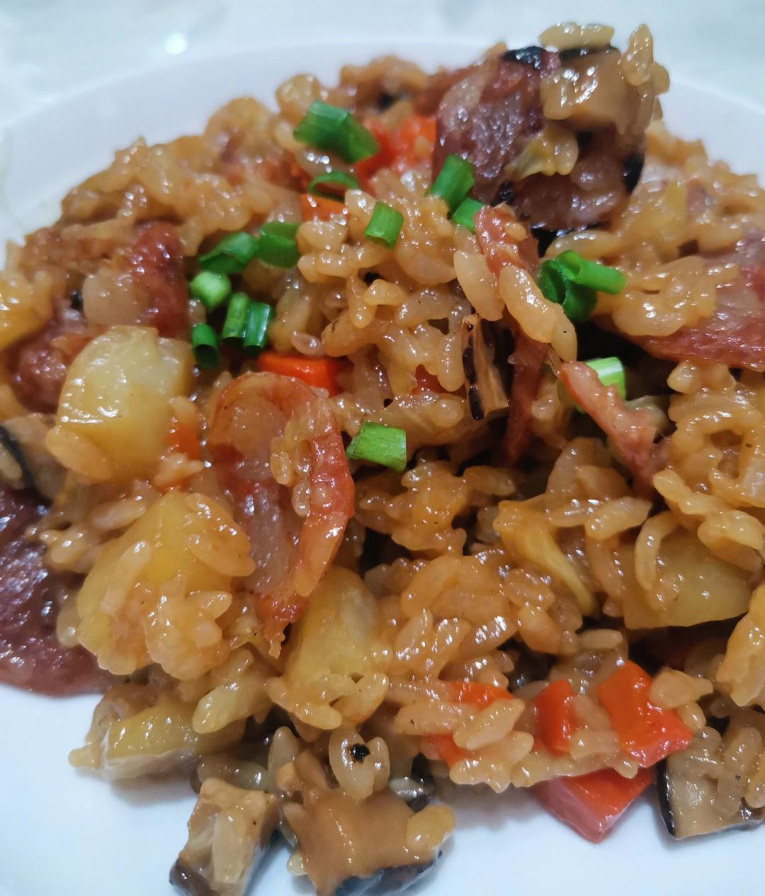 香菇腊肠焖饭