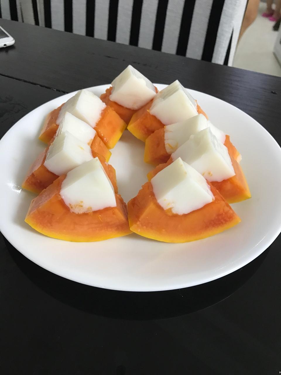 木瓜杏仁冻