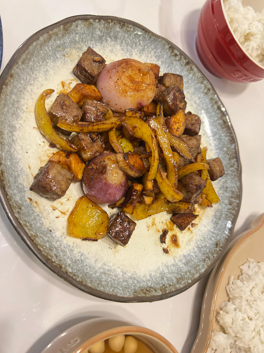 复刻天津桂园餐厅的黑蒜子牛肉粒