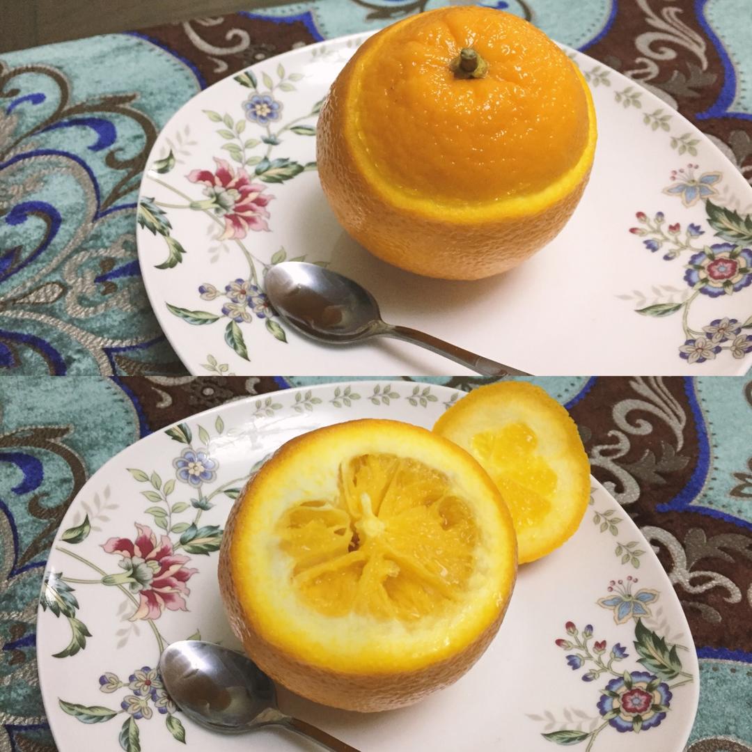 盐蒸橙子，治疗咳嗽，（详细步骤图）