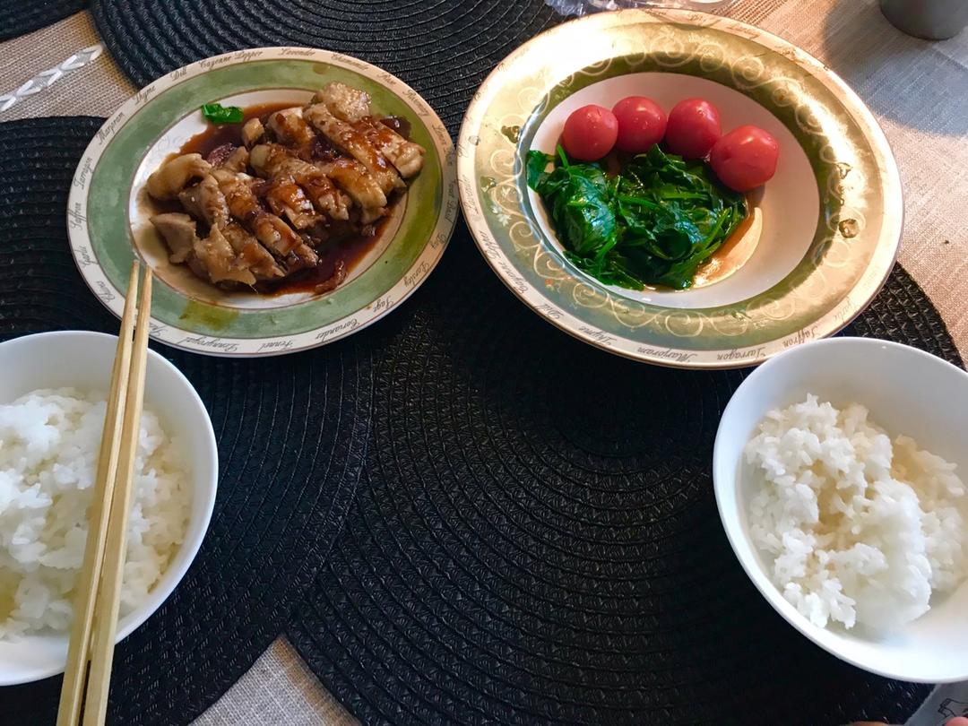 照烧蒜香版鸡腿饭的做法