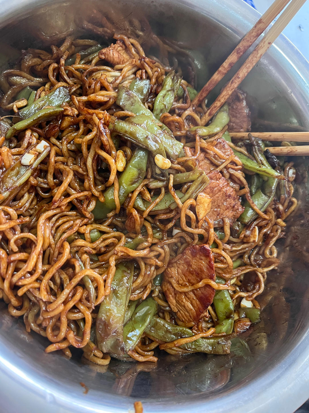 地道老北京扁豆焖面 豆角焖面 太好吃小心吃撑哦